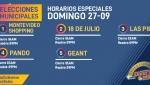 Horarios especiales 27-09